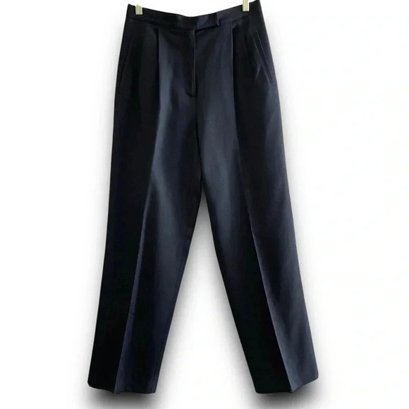 Liz Claiborne Pants - Liz Claiborne Lizsport  Wool Lined Trousers Women's 8 Black Pleated High Waist